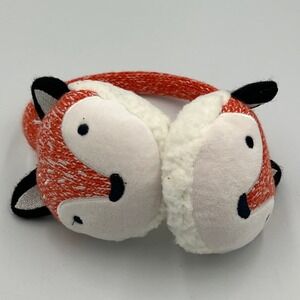 Gertex Earmuffs Kids One Size Orange Brand New Fox Animal Ear Faux Fur Lining